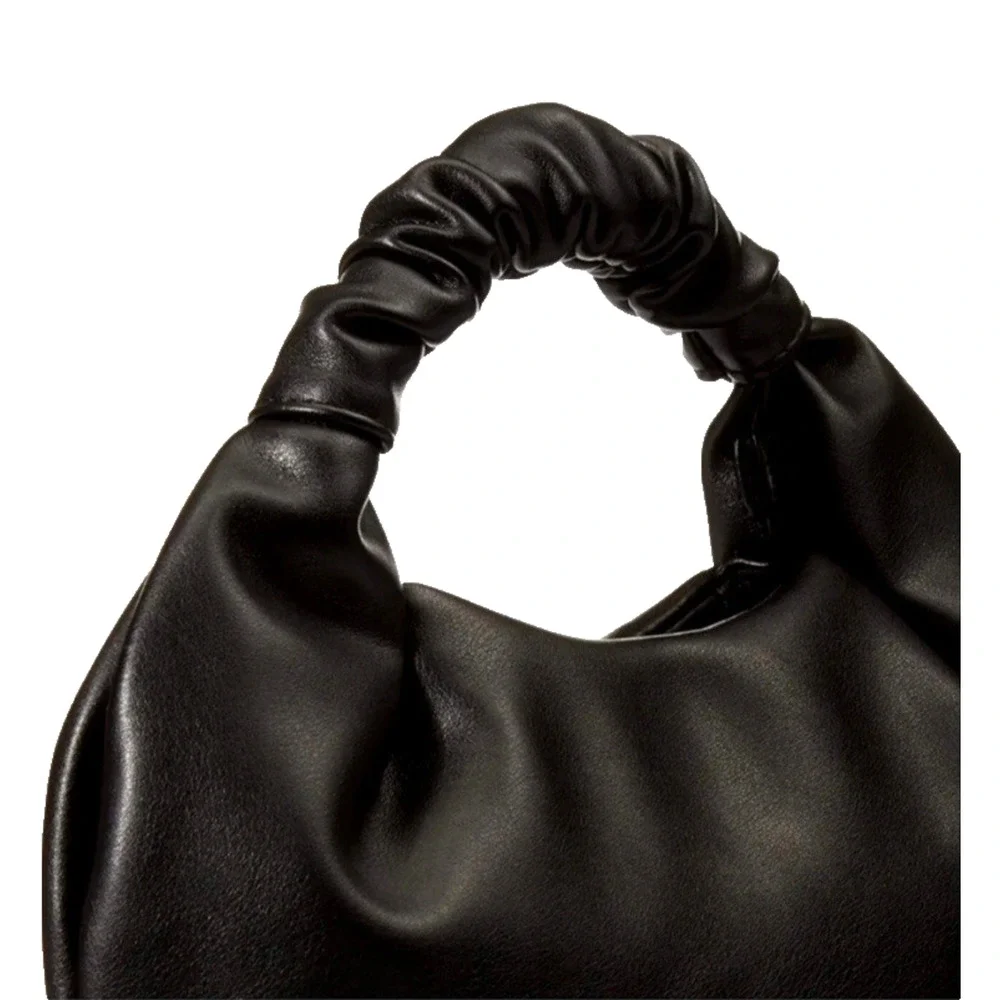 Hobo Pocketbook NEW Black Faux Leather Soft Top Handle Going Out Purse Tote Bag